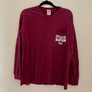 Victoria’s Secret PINK - Maroon Long Sleeve Tee